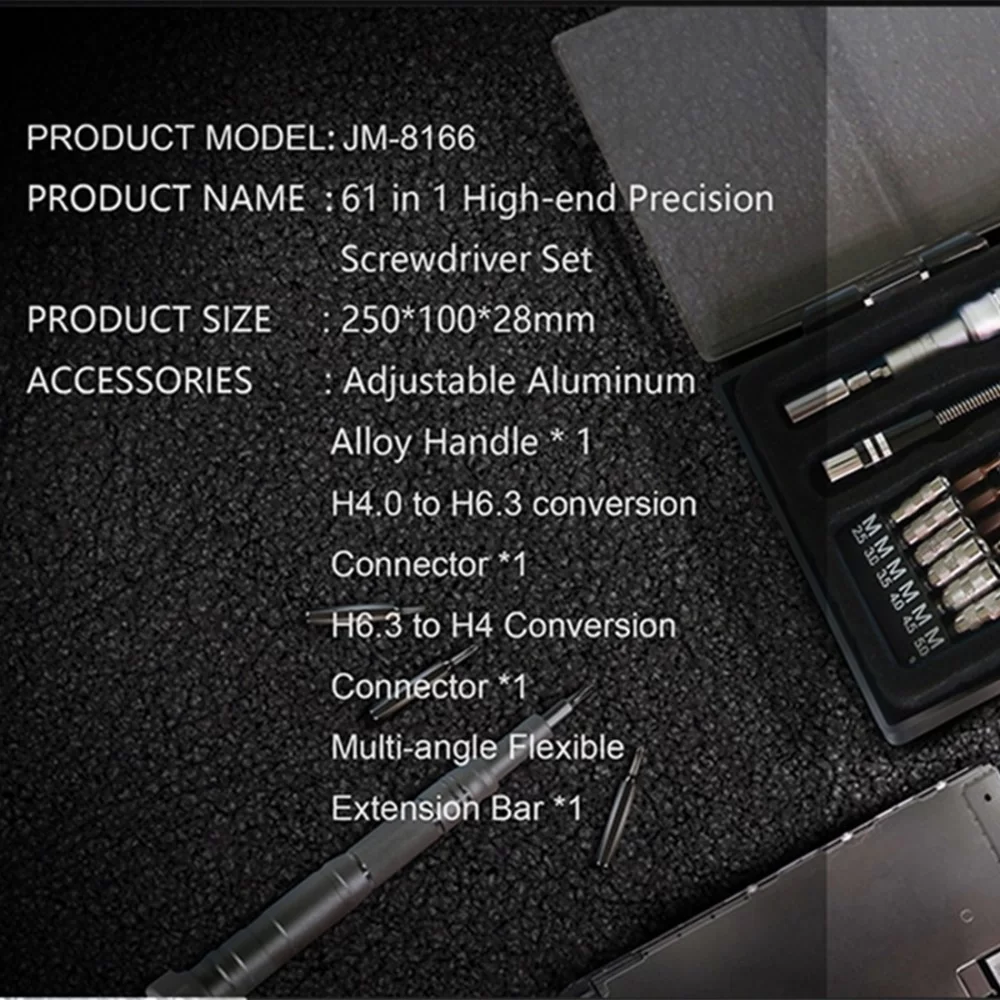 Picture of JAKEMY JM-8166 61 in 1 Screwdriver kits Repair Hand Tools Kit